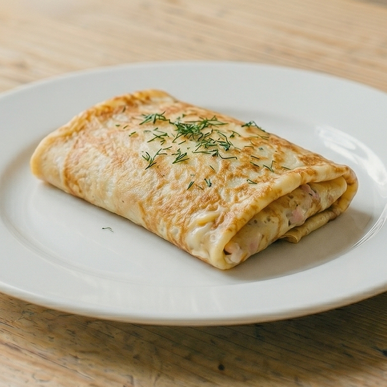 Блинчики с ветчиной и сыром